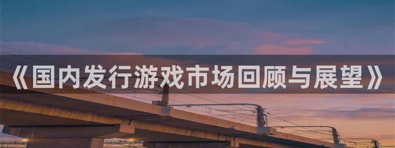 db电竞的寓意：《国内发行游戏市场回顾与展望》